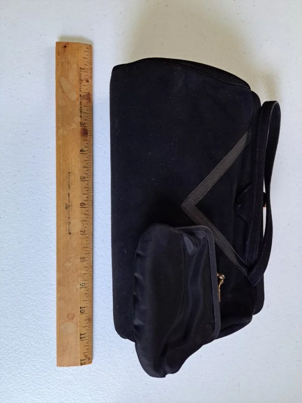 Vintage Guild House Boston Black Velvet Evening Bag (1950s–60s)